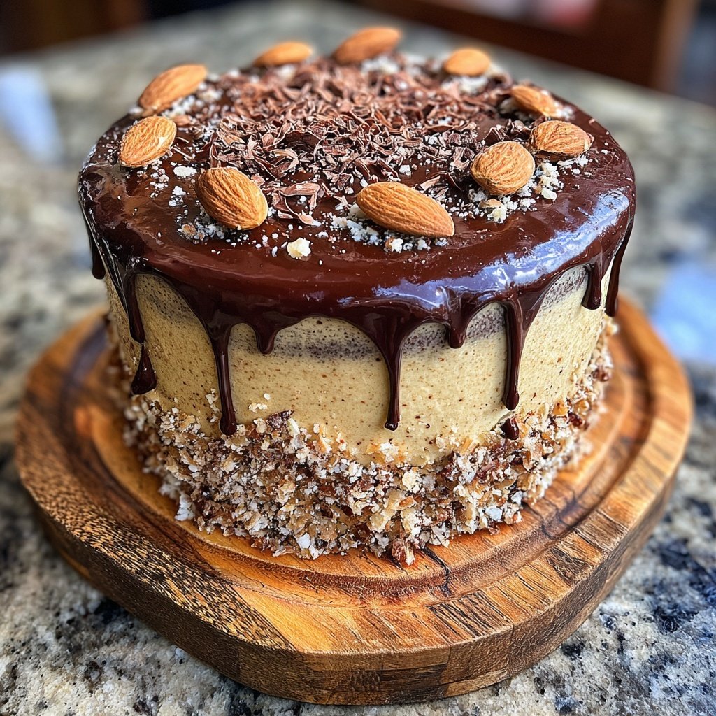 Chocolate Almond Vanilla Cake