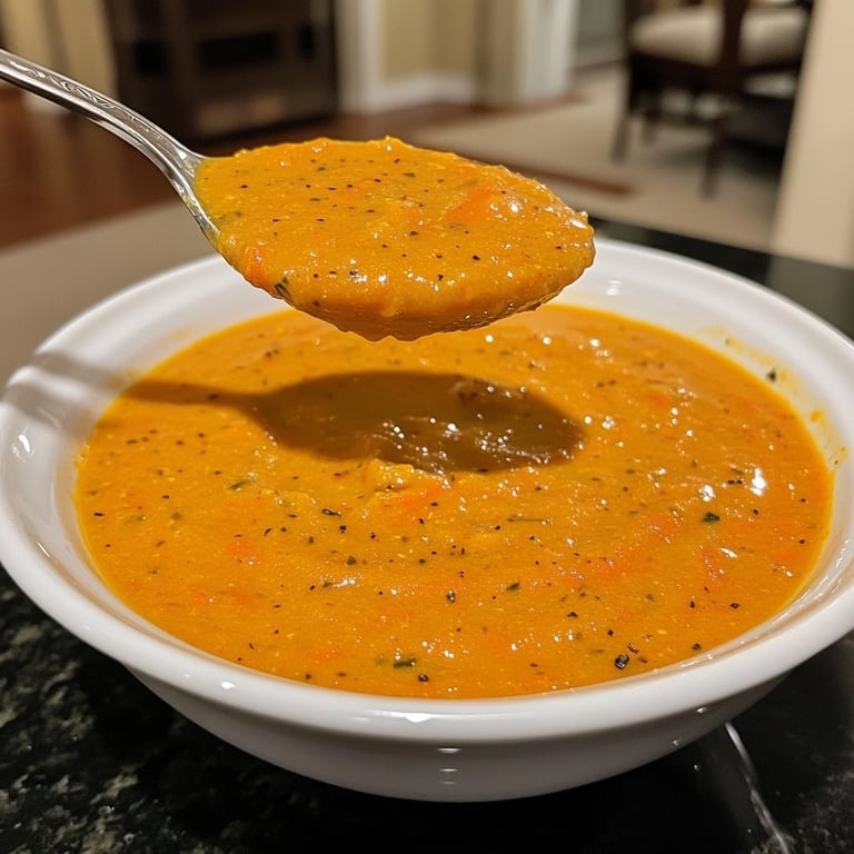 Healthy Vegan Roasted Carrot Soup