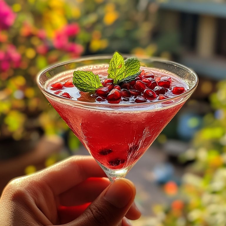 Delicious Non-Alcoholic Pomegranate Martini