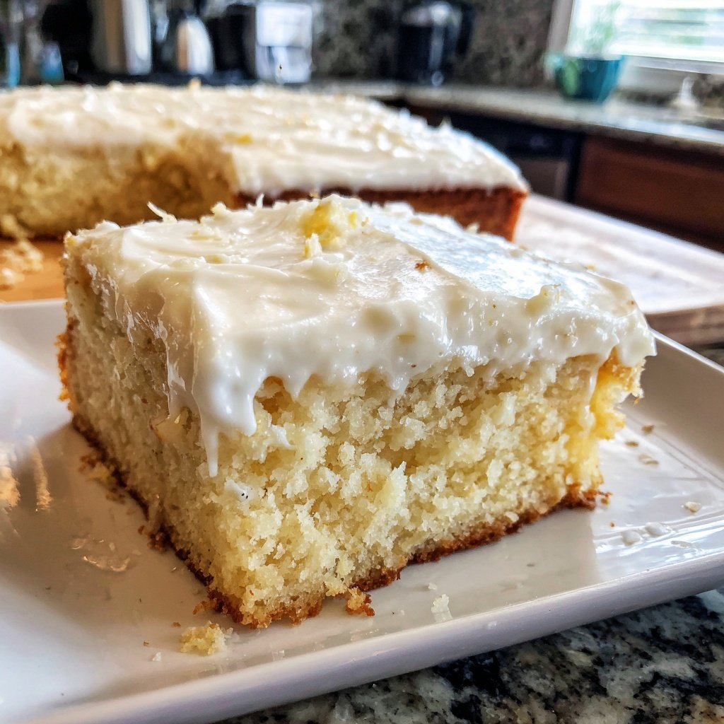 Vanilla Bean Sheet Cake with Cream Cheese Frosting
