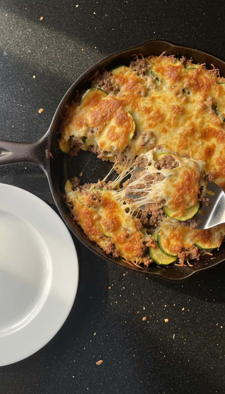 Ground Beef and Zucchini Bake