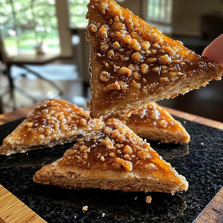 Caramelized Nut Corner Triangles