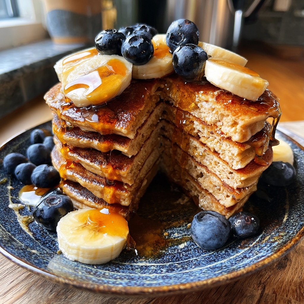 Vegan Protein Pancake Stack