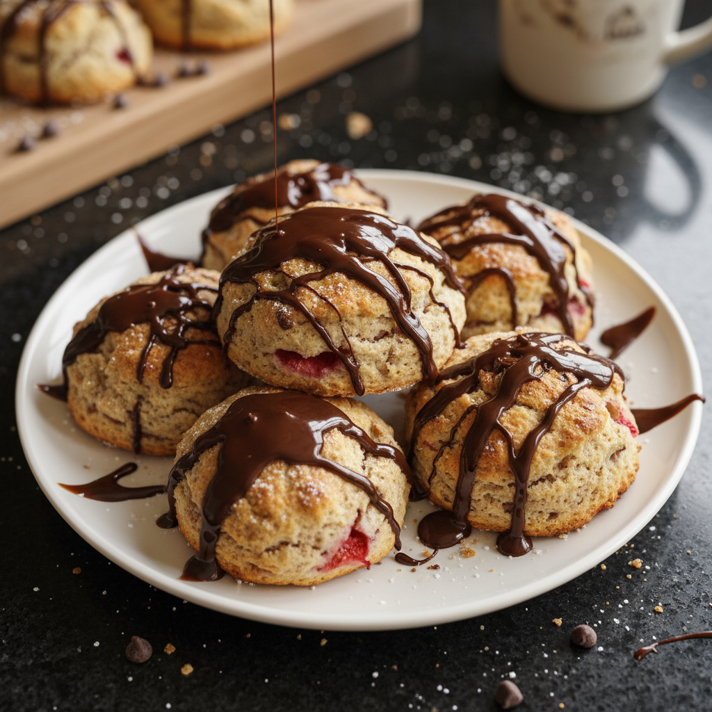 Chocolate-Covered Strawberry Scones