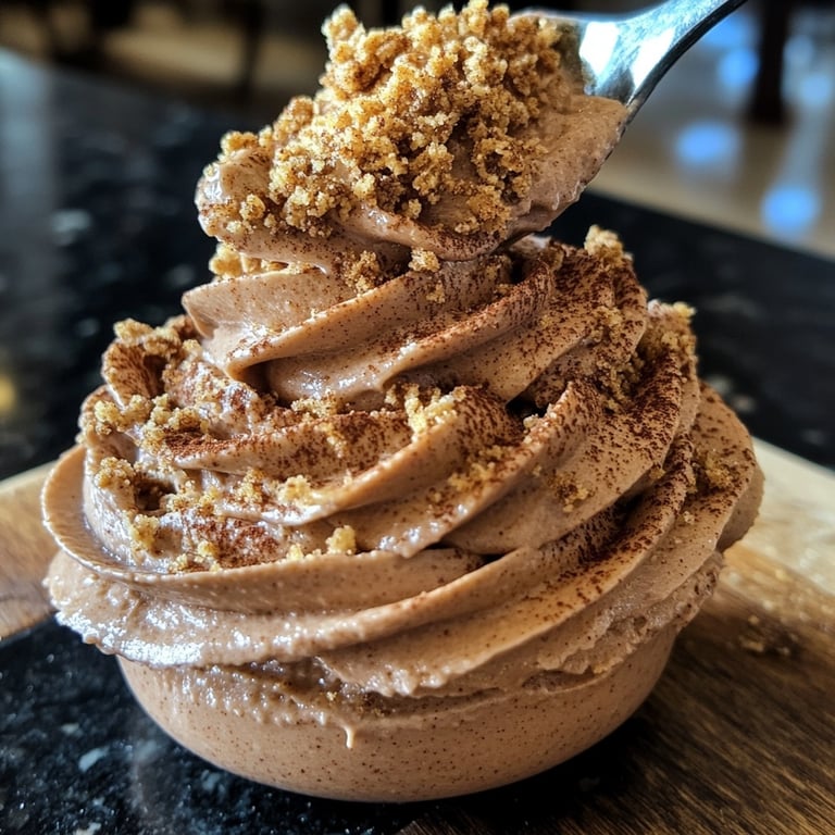 Chocolate Cinnamon Mousse with Gingerbread Crunch