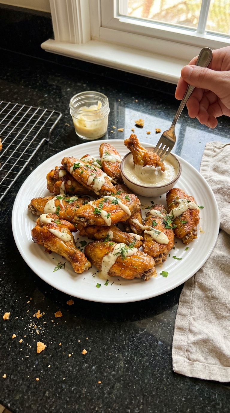 Crispy Chicken Wings with Aioli