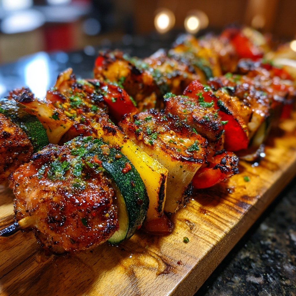 High Protein Grilled Chicken Skewers