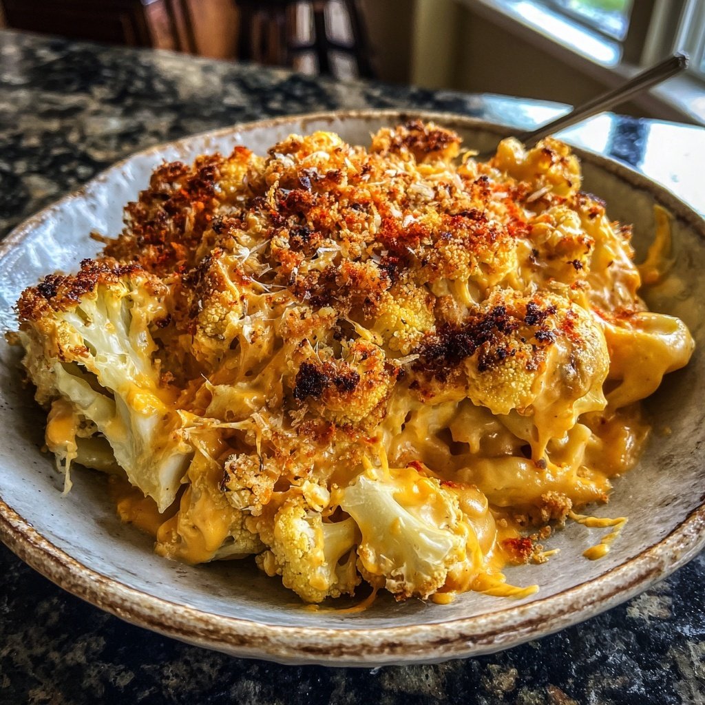 Buffalo Cauliflower Mac and Cheese
