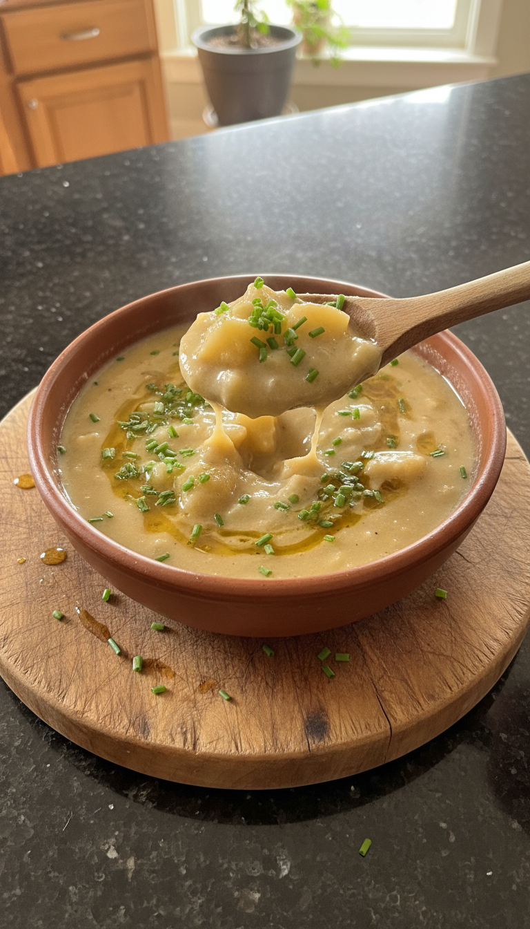 Roasted Garlic Potato Soup