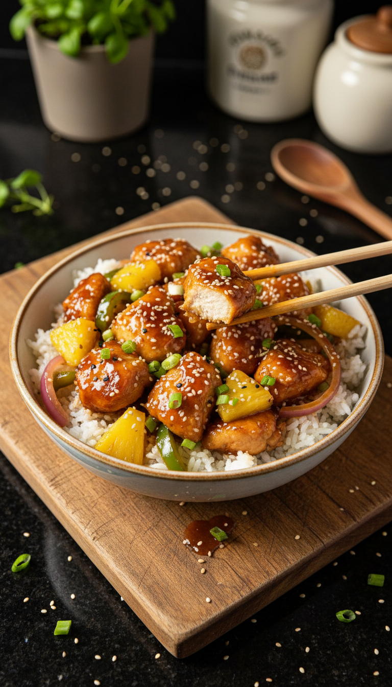Pineapple Chicken Teriyaki Bowl
