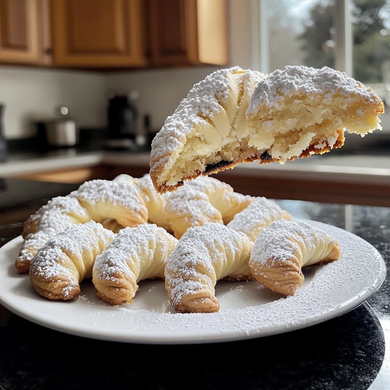 Vanilla Crescent Cookies with Bourbon Vanilla