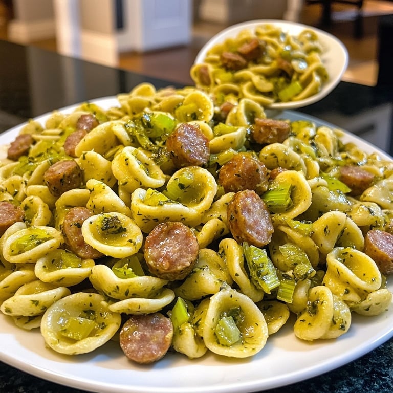 Sausage and Leek Orecchiette