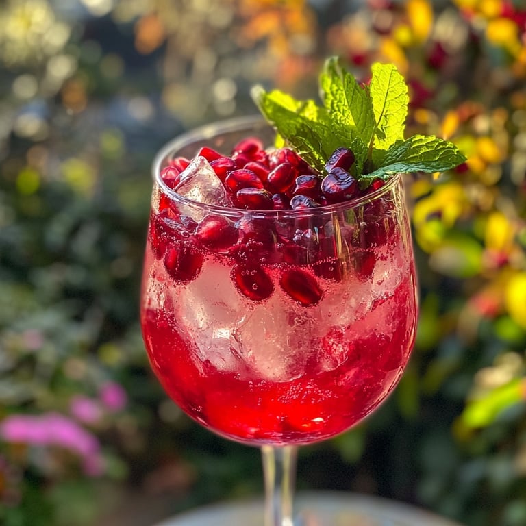 Pomegranate Vodka Spritz Cocktail Recipe